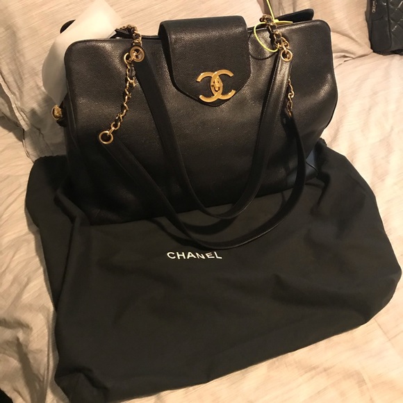 SOLD ❌ Authentic Chanel caviar supermodel tote - Picture 2 of 8